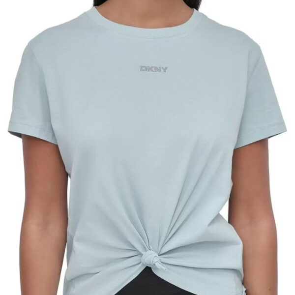 Metallic Bubble Logo Knot Front T-Shirt