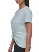 Metallic Bubble Logo Knot Front T-Shirt - Image 4