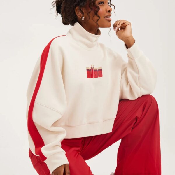 Logo sweatshirt in Beige