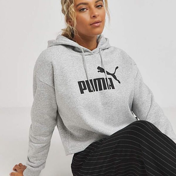 Logo Oversized Cropped Hoodie