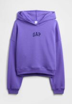 Relaxed Gap Mini-Logo Cropped Hoodie - Image 4