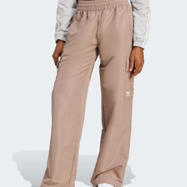 Logo woven cargo pants in trace brown