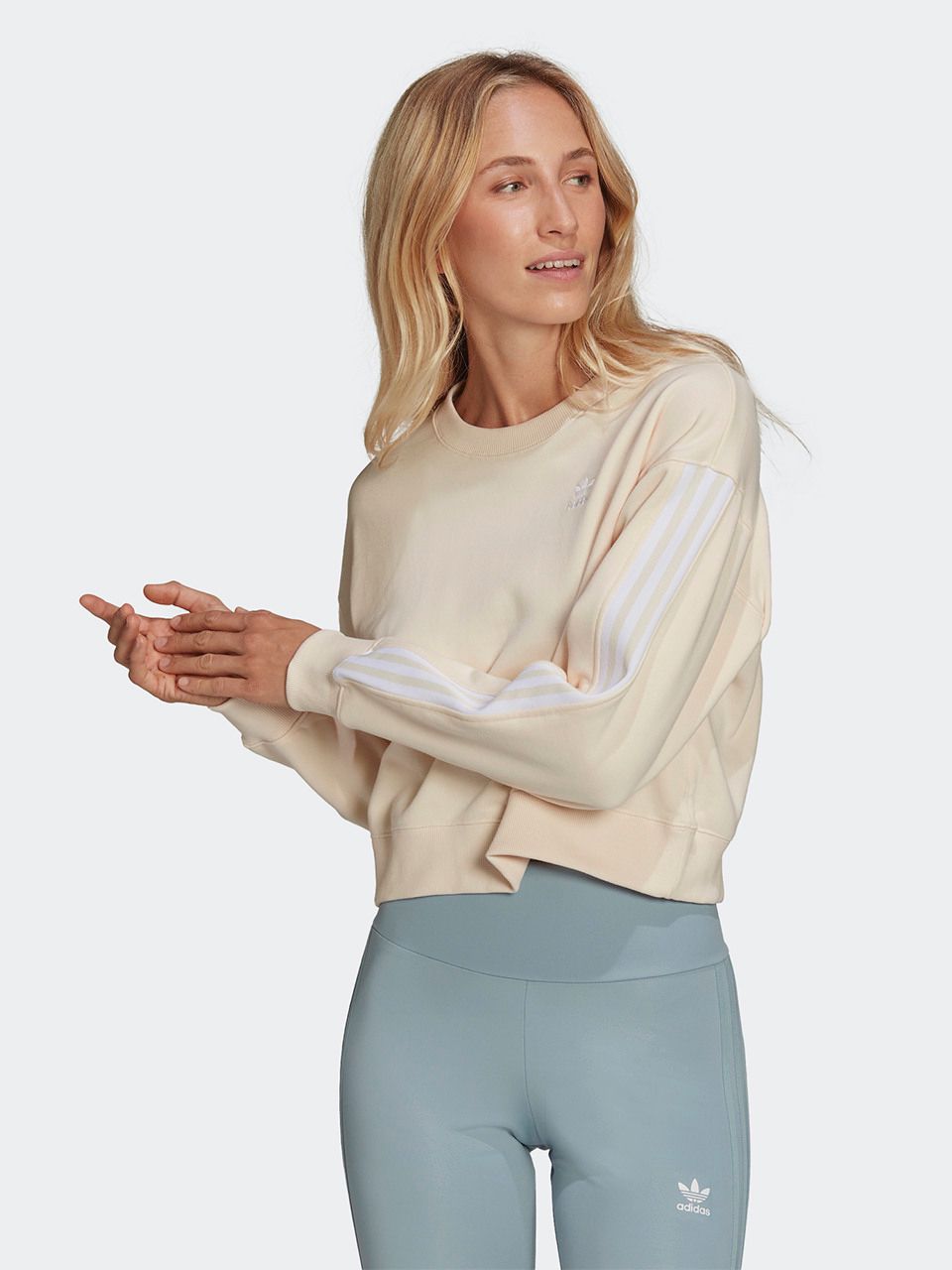WhatsApp Image 2025-12-19 at 2.32.42 PM Adidas Cropped Sweatshirt - Image 1
