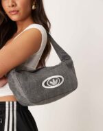 Logo shoulder bag in grey