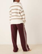 Logo Firebird mohair track pants in burgundy - Image 4