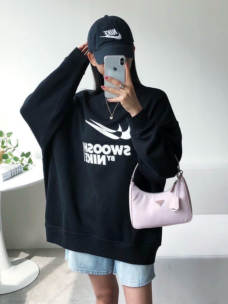 WhatsApp Image 2026-01-02 at 12.21.07 PM4 Logo Oversized Fleece Sweatshirt - Image 1
