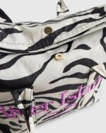 Black Zebra Roll Top Holdall Bag - Image 6