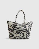 Black Zebra Roll Top Holdall Bag - Image 5