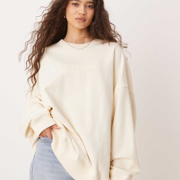 Logo Oversized Sweatshirt in Cream