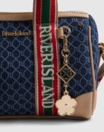 Logo Denim Bowler Bag - Image 4