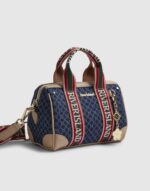 Logo Denim Bowler Bag - Image 3
