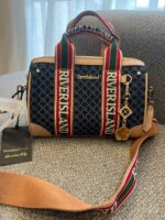 Logo Denim Bowler Bag