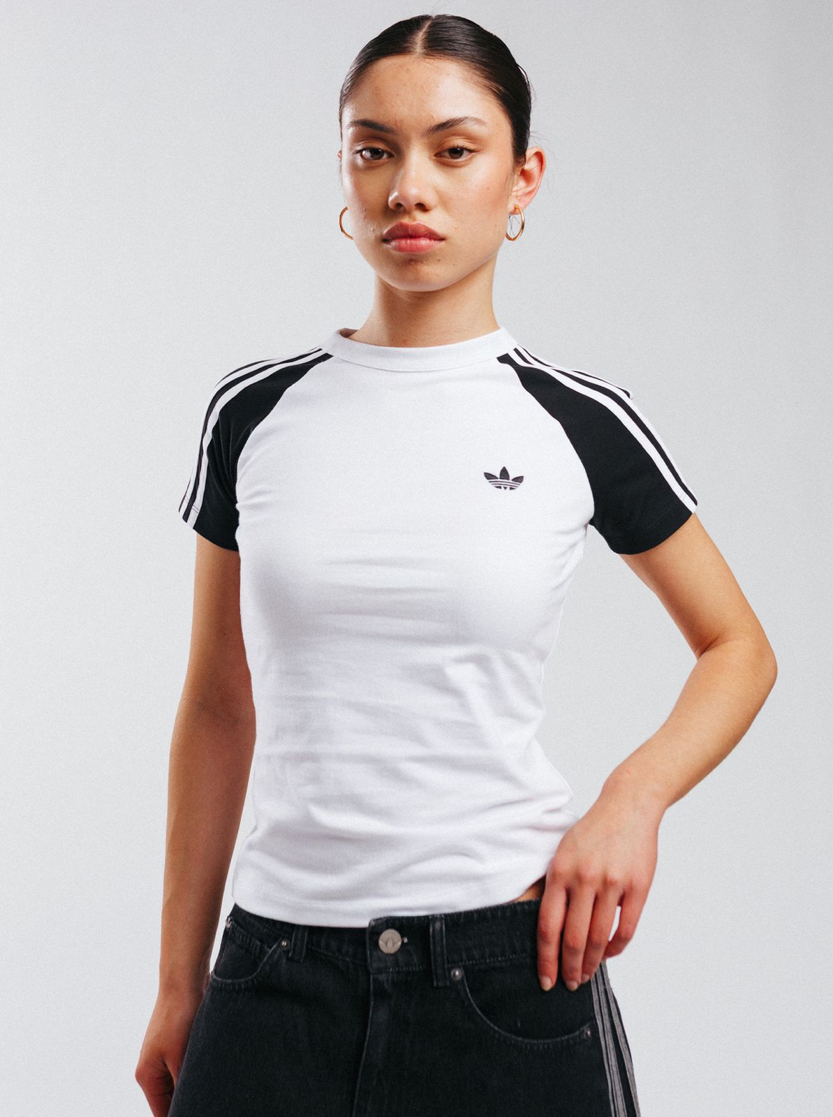 WhatsApp Image 2026-04-28 at 3.07.27 PM Adicolor Slim T-shirt in White and Black - Image 1