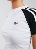Adicolor Slim T-shirt in White and Black - Image 4