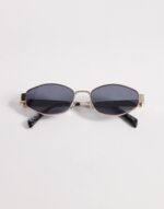 ALDO Miiaa oval metal frame sunglasses in gold