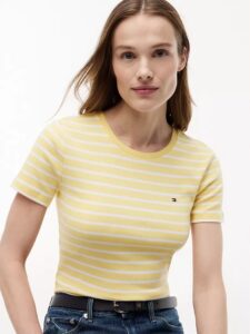 Logo Striped Crewneck T-Shirt