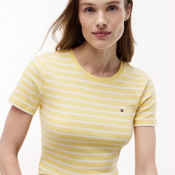Logo Striped Crewneck T-Shirt