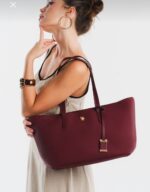 Logo Tote Bag in Maroon