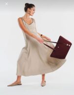Logo Tote Bag in Maroon - Image 4
