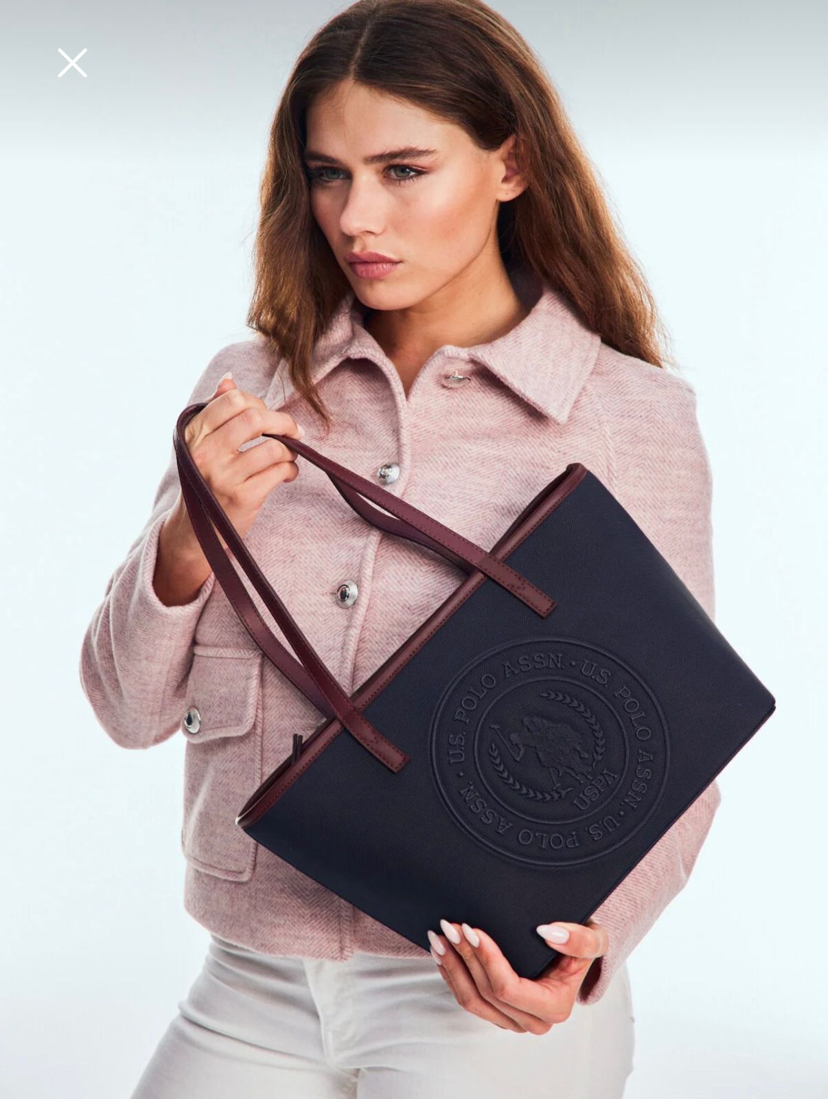 WhatsApp Image 2026-06-30 at 2.09.36 PMkk Logo Shoulder Tote Bag in Dark Blue - Image 1