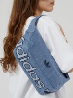 Logo Denim Shoulder Bag