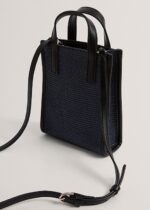 Logo Raffia Crossbody Bag - Image 4